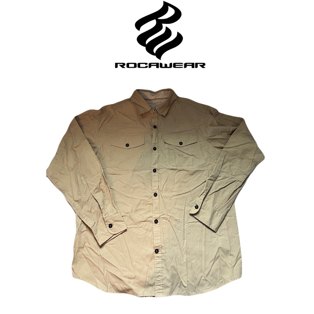 Rocawear Men's Beige Polo Shirt